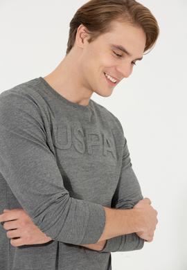 Erkek Antrasit Melanj Basic Sweatshirt - 50254503023