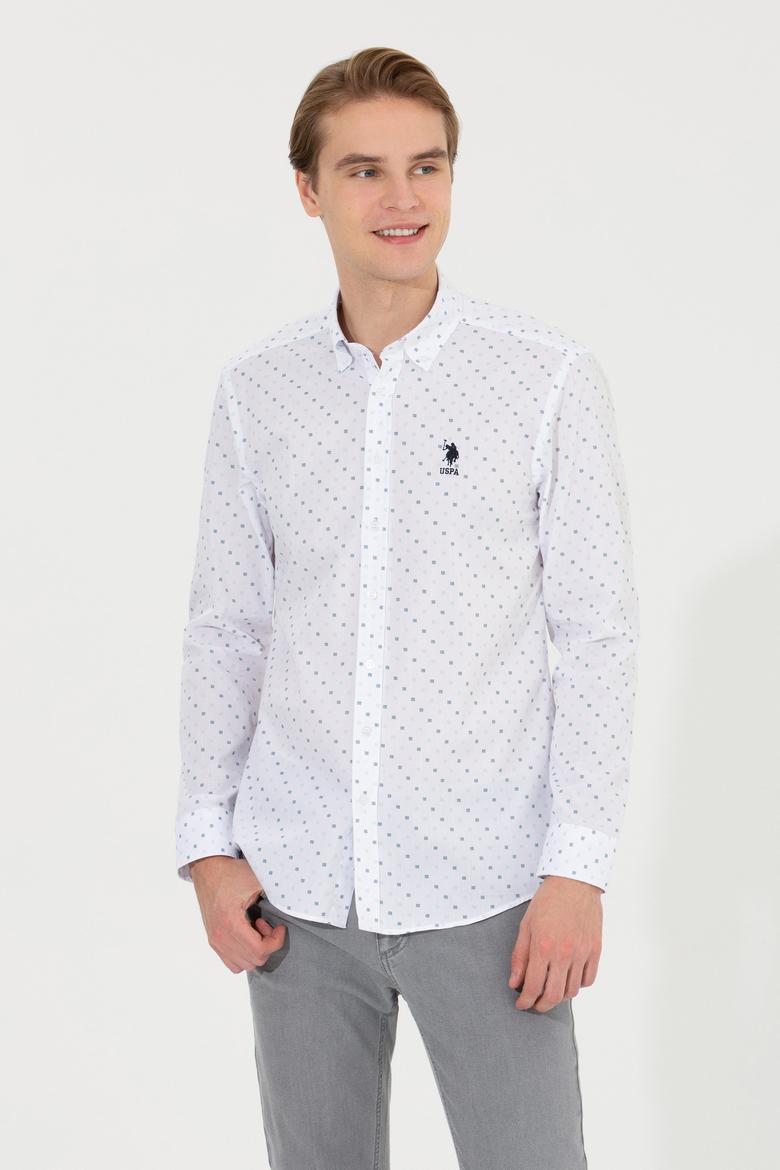 Erkek Beyaz Uzun Kollu Gömlek