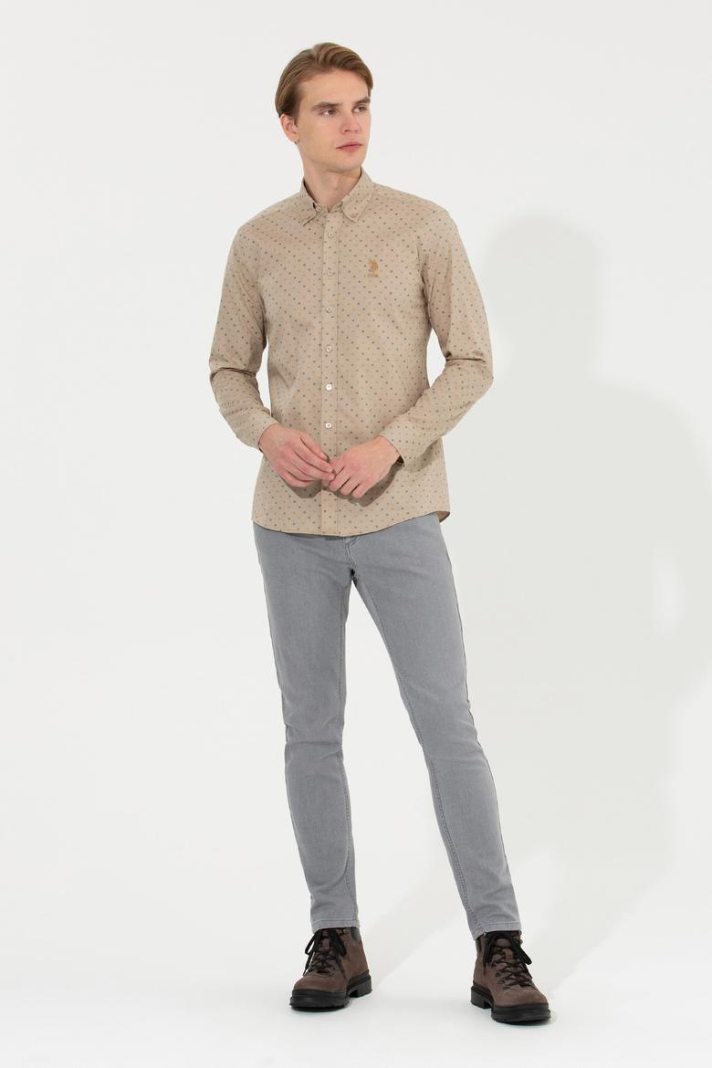 Erkek Taş Uzun Kollu Gömlek - 50252845014