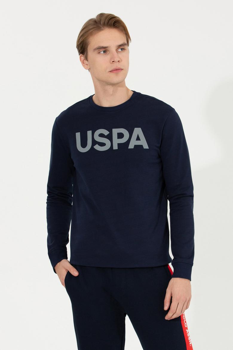 Erkek Lacivert Basic Sweatshirt