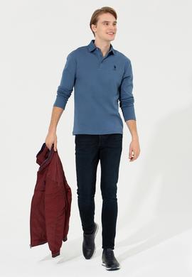 Erkek İndigo Sweatshirt - 50255104096