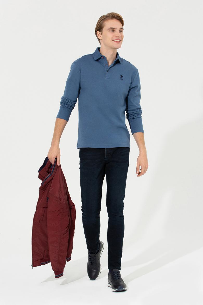 Erkek İndigo Sweatshirt - 50255104096