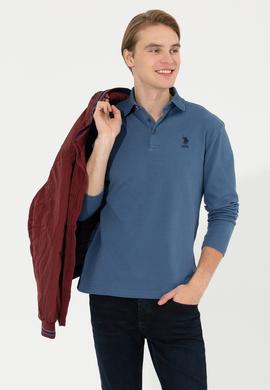 Erkek İndigo Sweatshirt - 50255104096