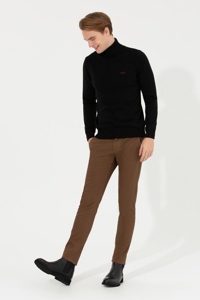 Erkek Slim Fit Coconut Kanvas Pantolon