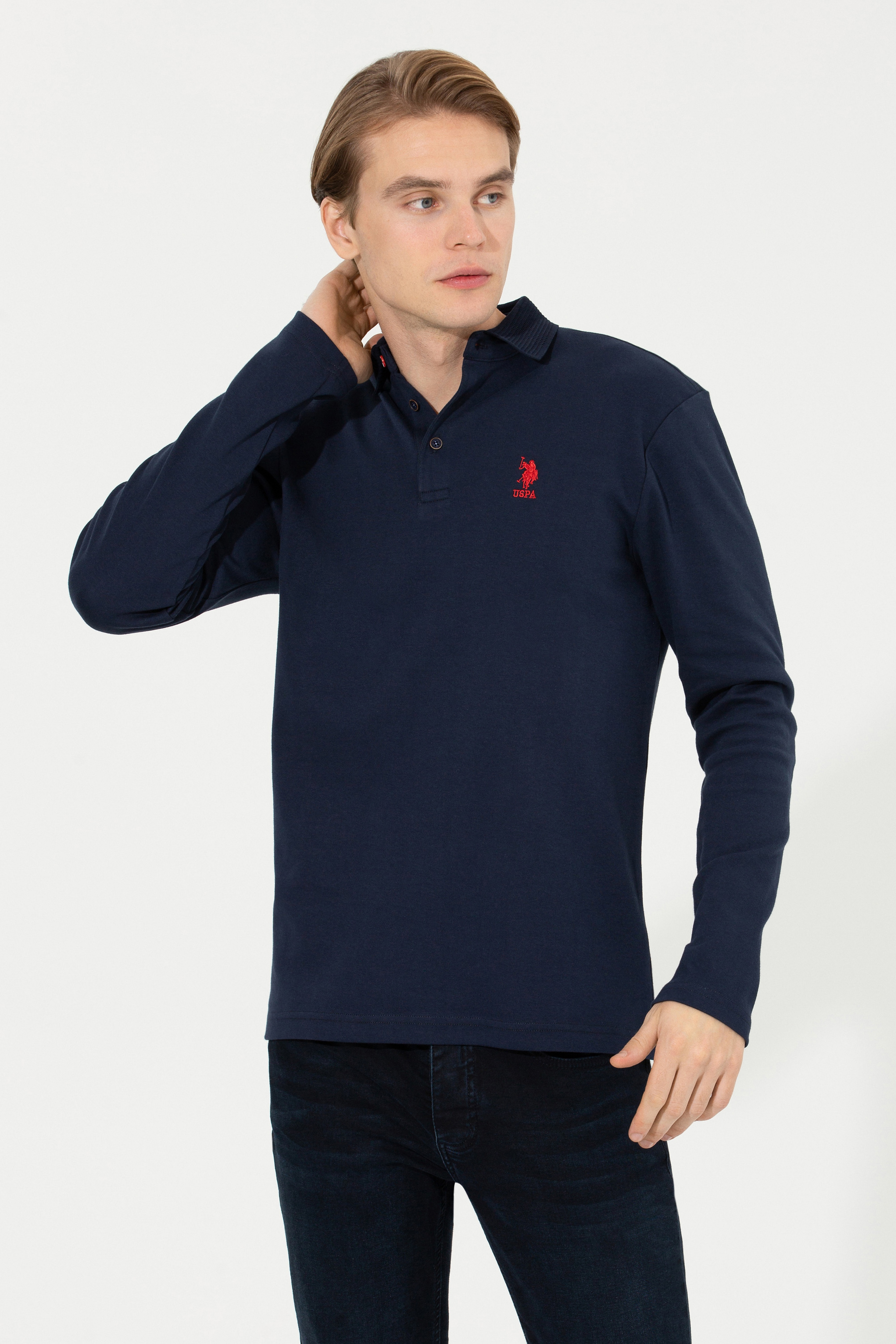 Erkek Lacivert Sweatshirt - Image 3