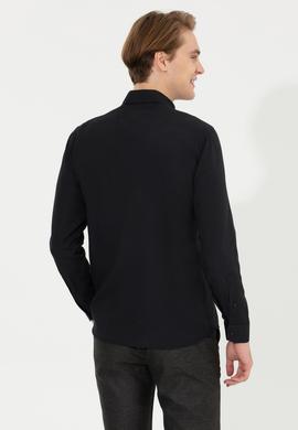Erkek Siyah Uzun Kollu Basic Gömlek - 50253873017