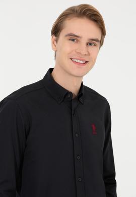 Erkek Siyah Uzun Kollu Basic Gömlek - 50253873017