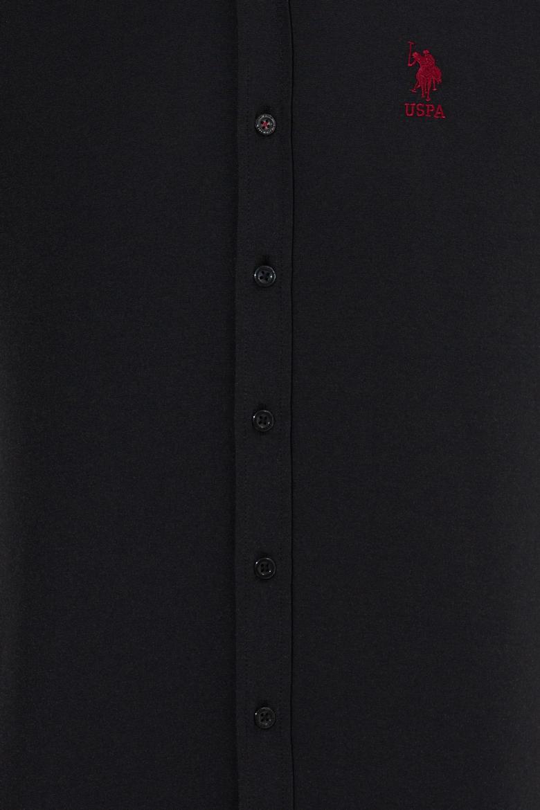 Erkek Siyah Uzun Kollu Basic Gömlek - 50253873017