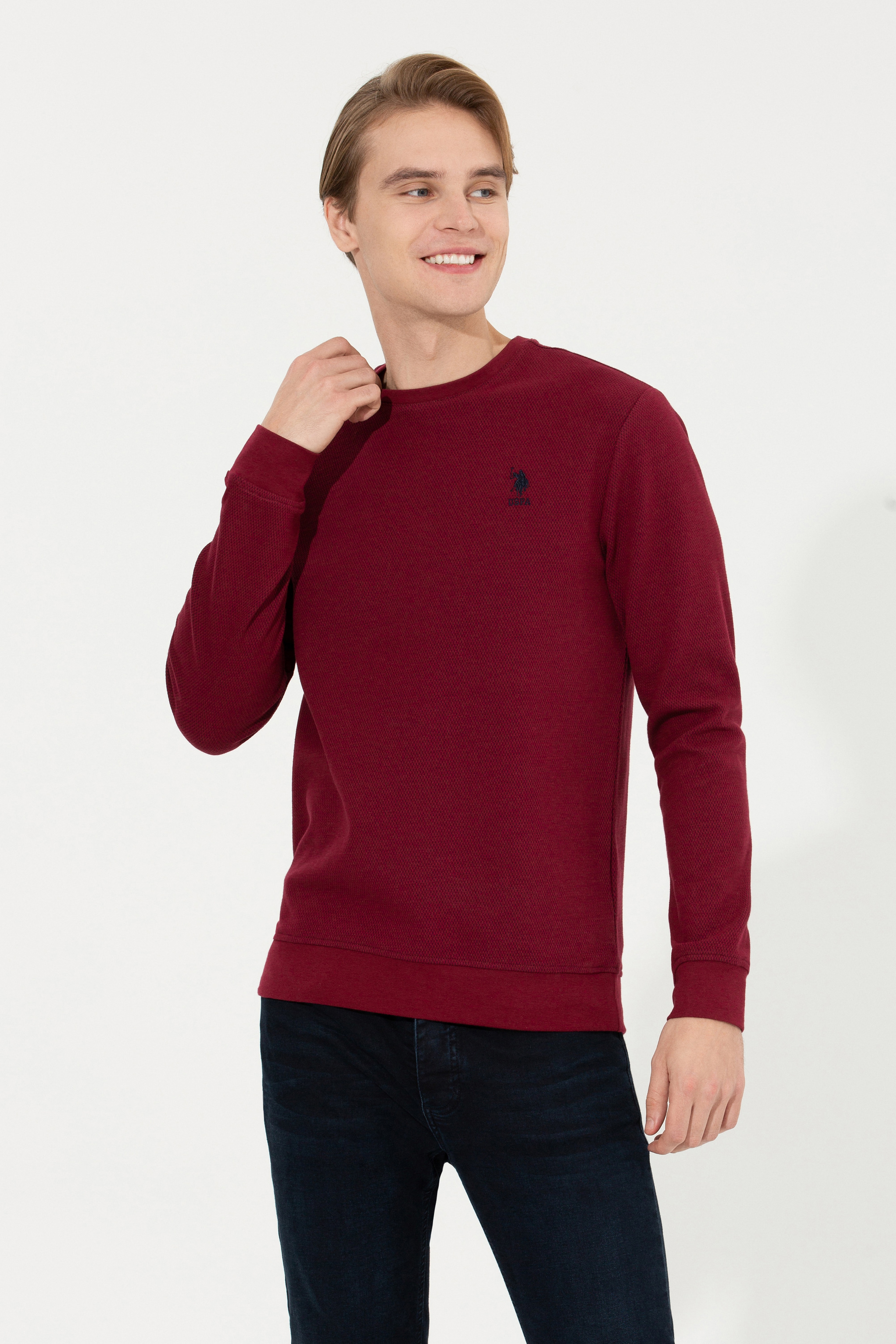 Erkek Vişne Sweatshirt
