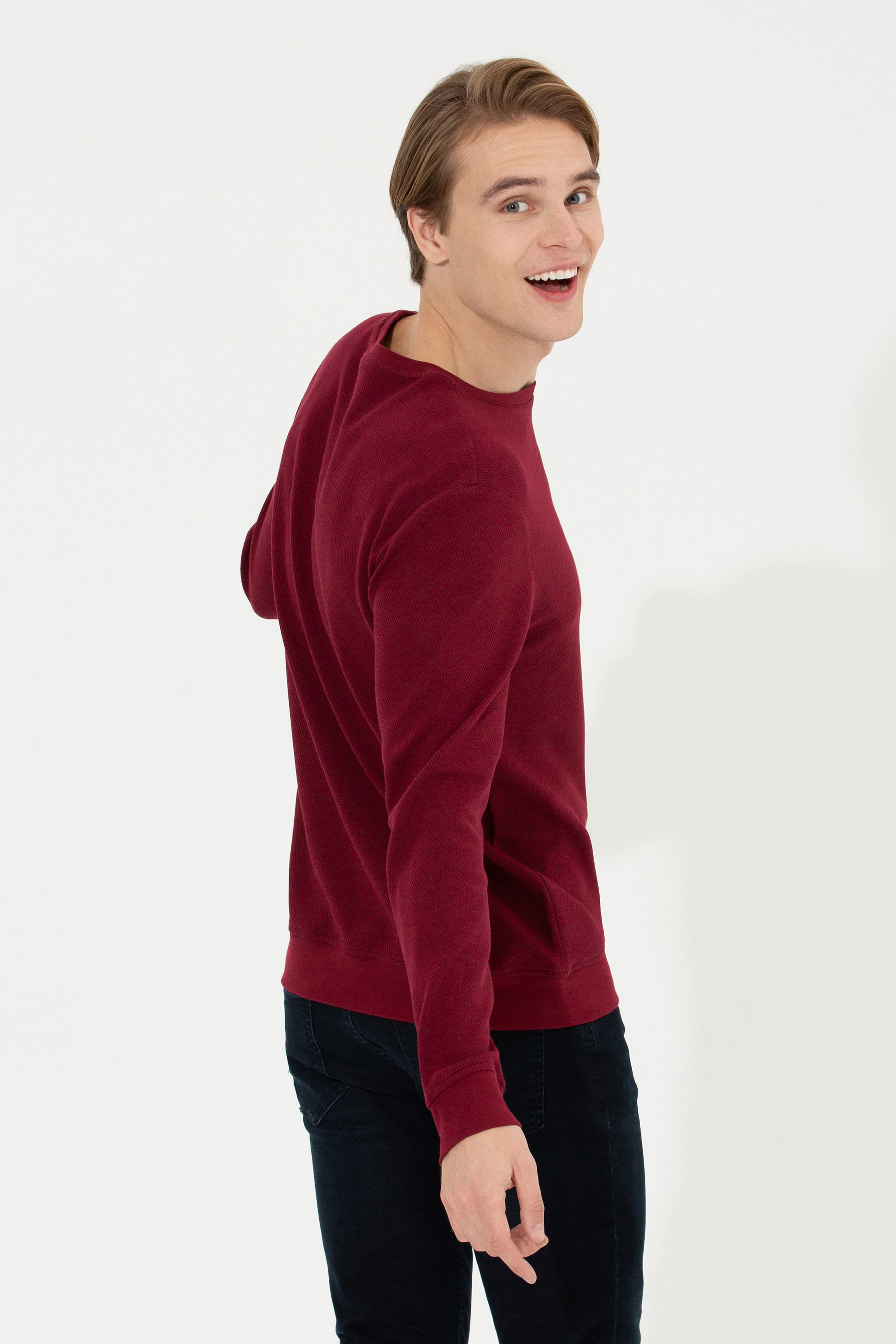 Erkek Vişne Sweatshirt - Image 5