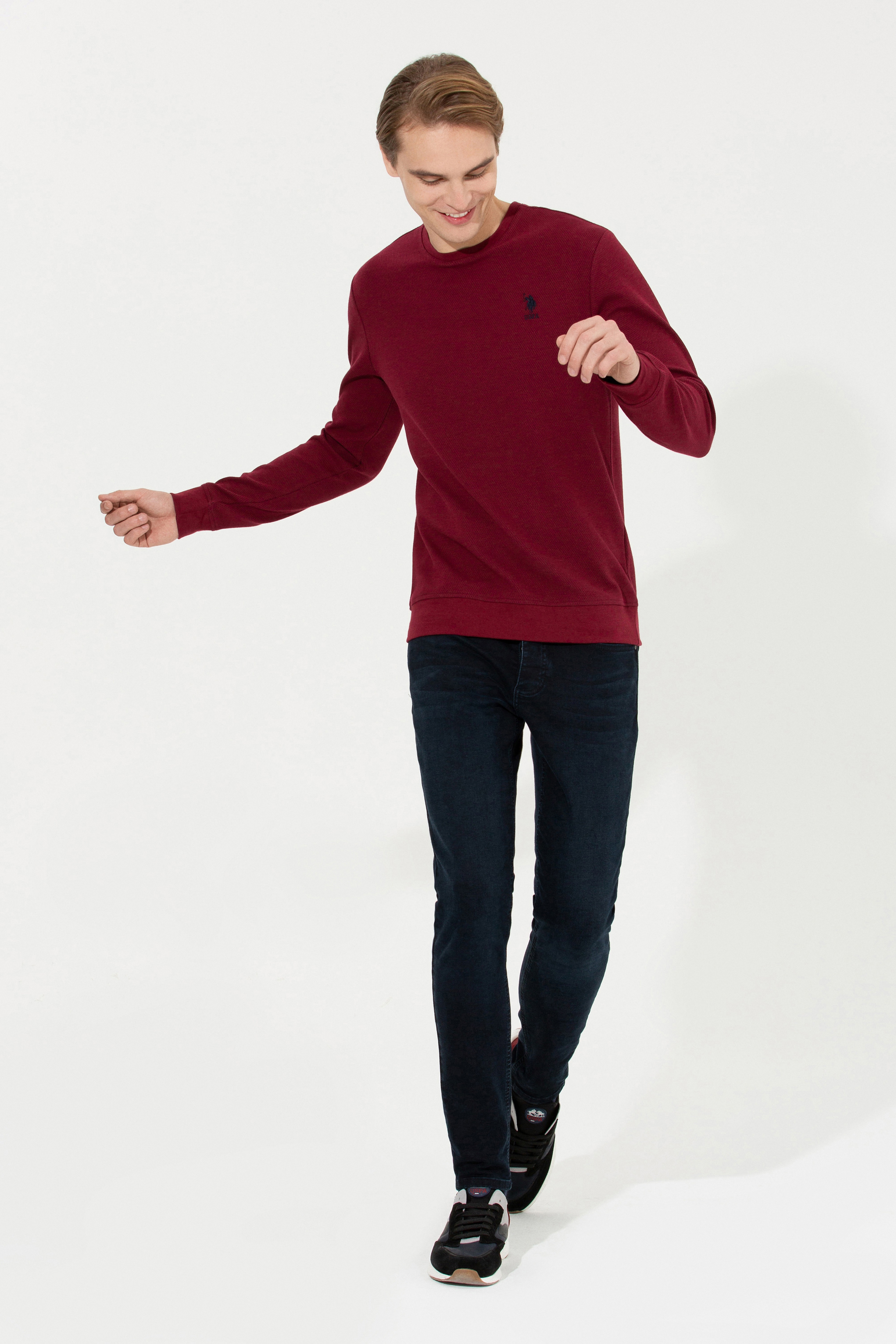 Erkek Vişne Sweatshirt - Image 4