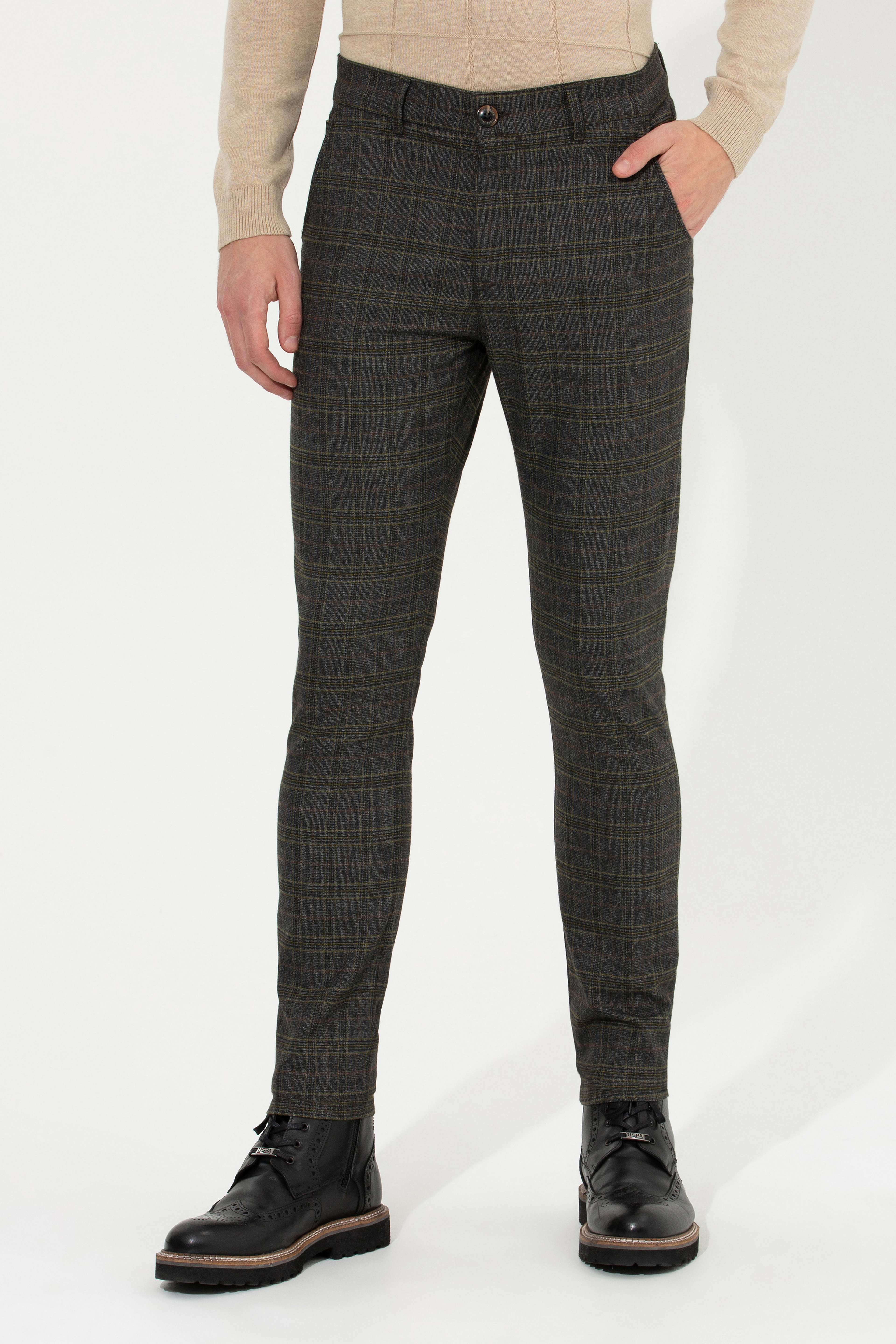 Erkek Slim Fit Coconut Kanvas Pantolon