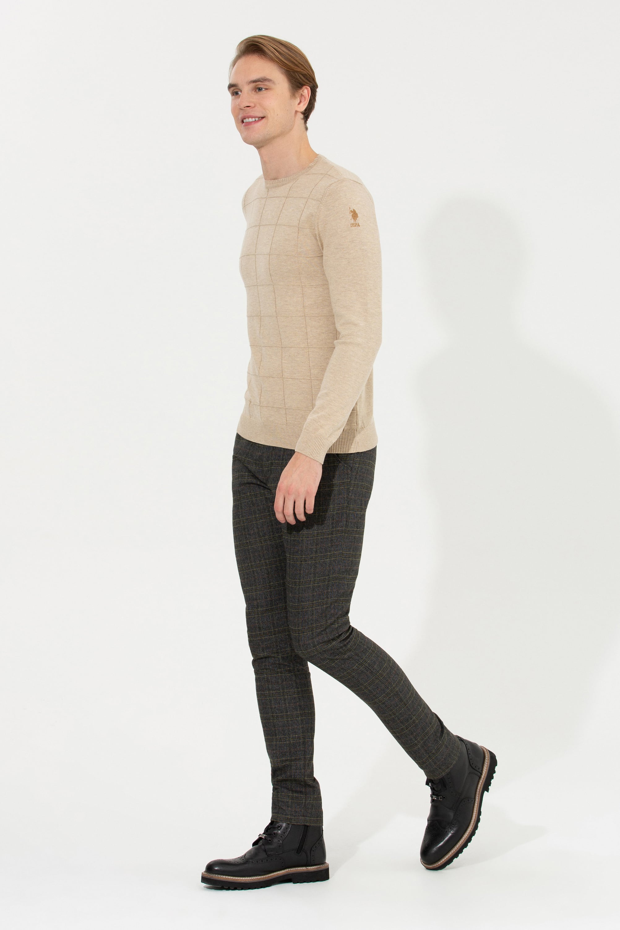 Erkek Slim Fit Coconut Kanvas Pantolon