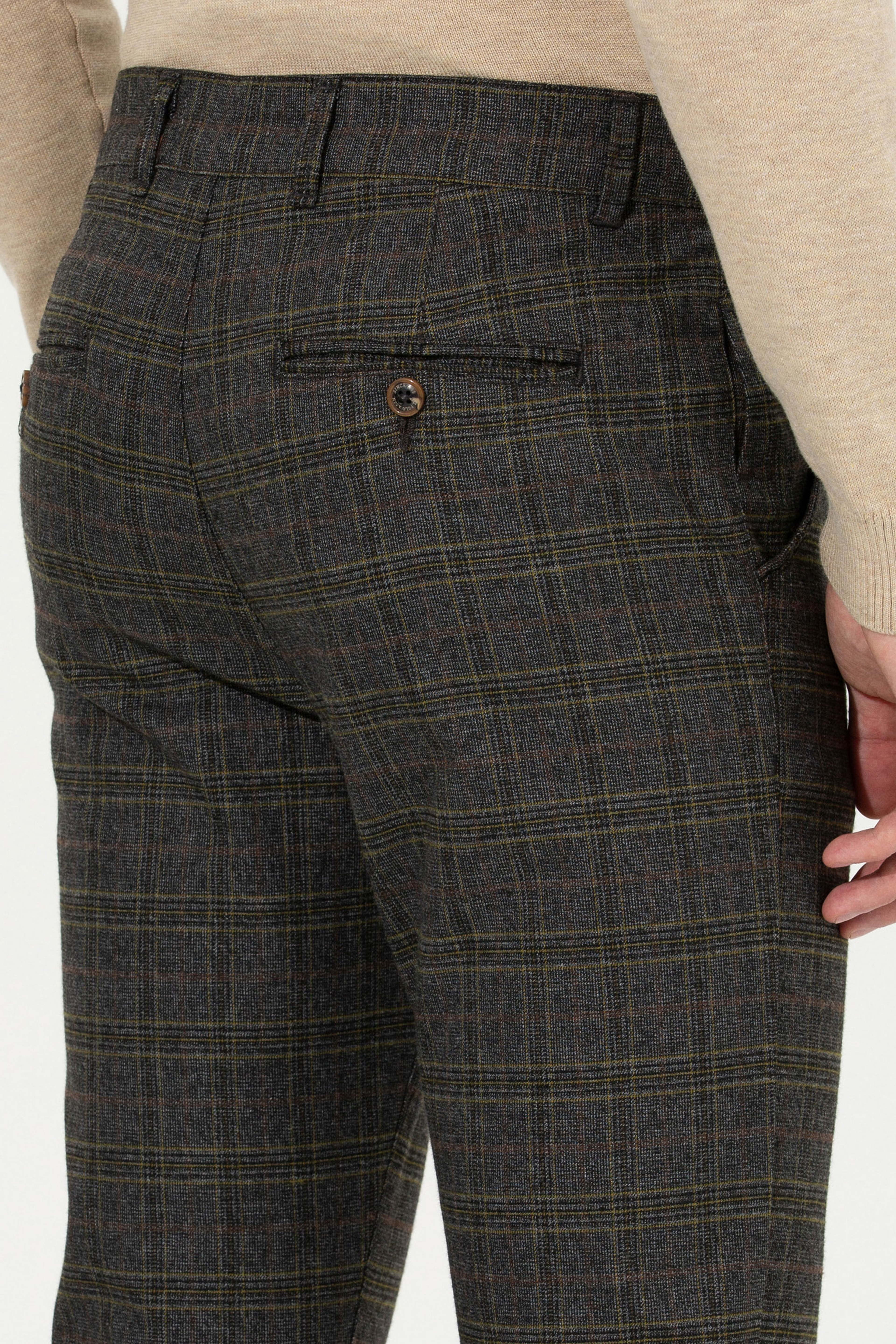 Erkek Slim Fit Coconut Kanvas Pantolon
