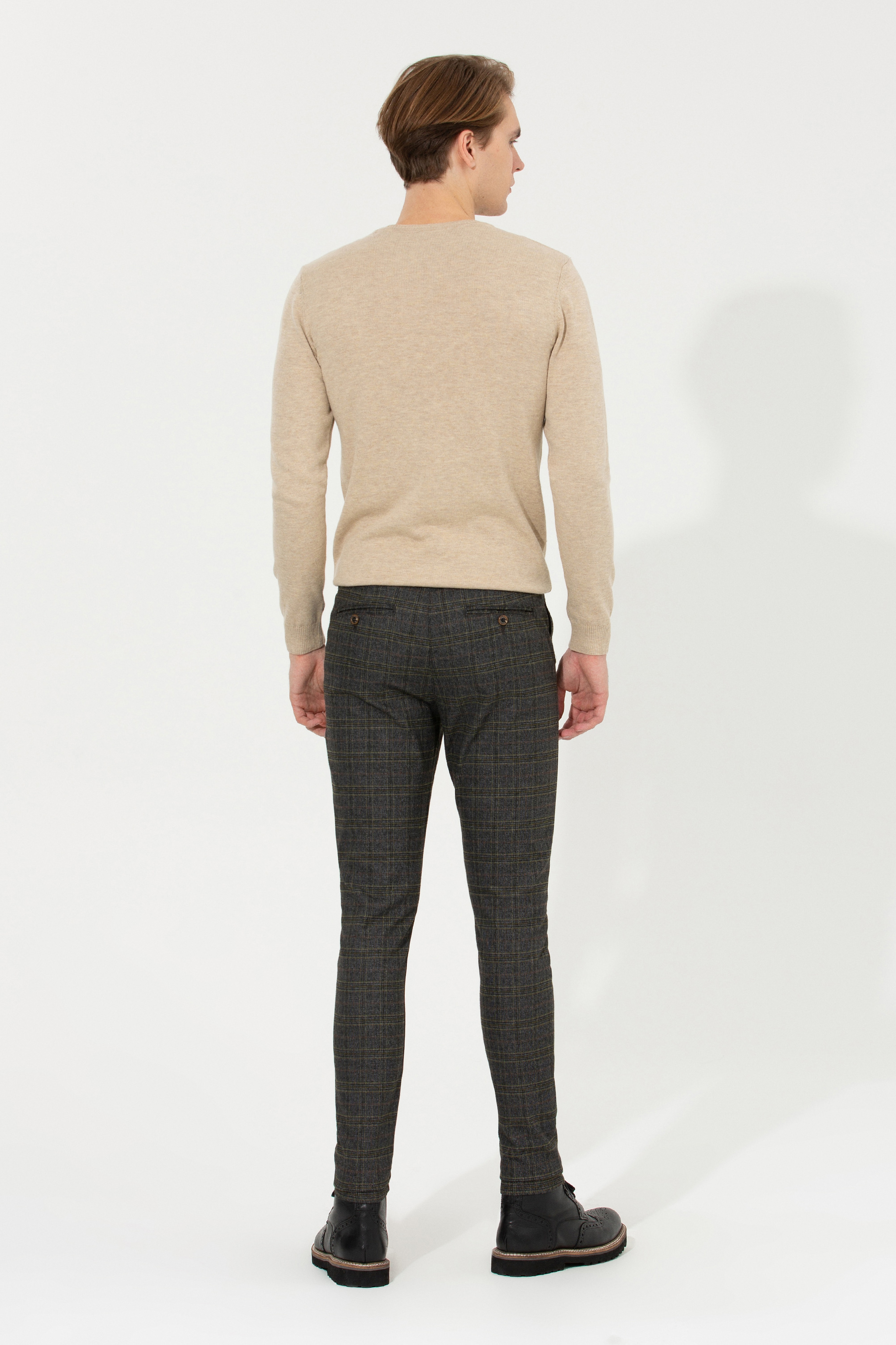 Erkek Slim Fit Coconut Kanvas Pantolon - Image 4