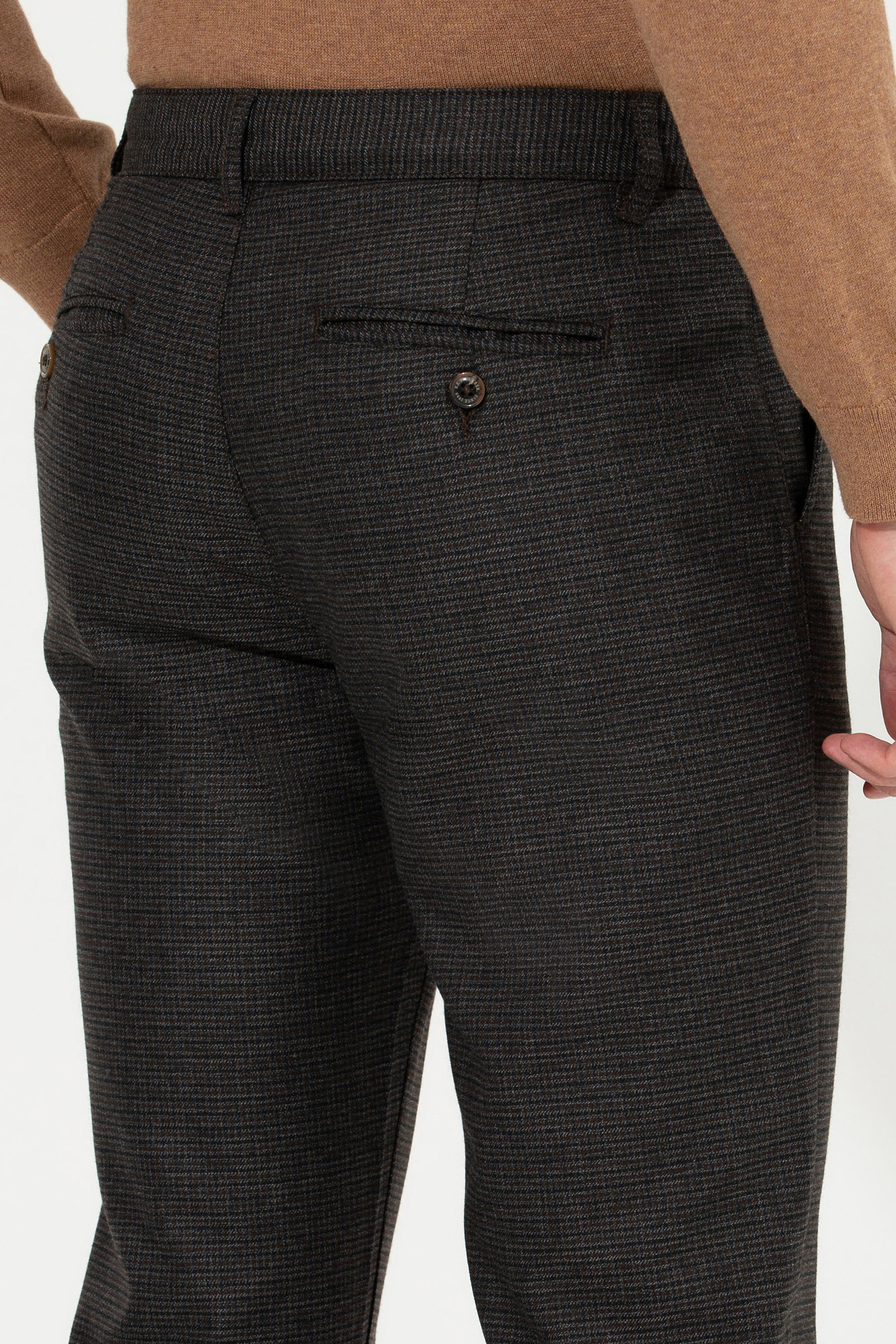 Erkek Slim Fit Coconut Kanvas Pantolon - Image 7