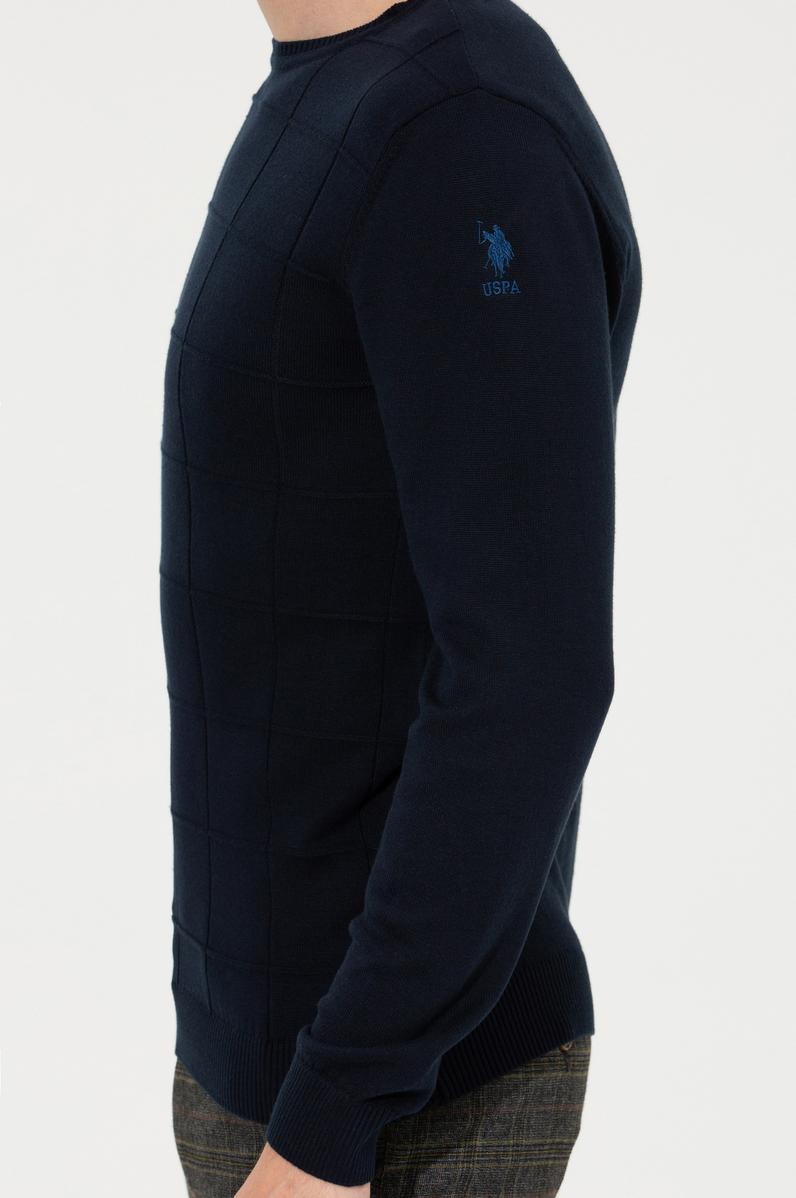 Erkek Lacivert Bisiklet Yaka Triko Kazak