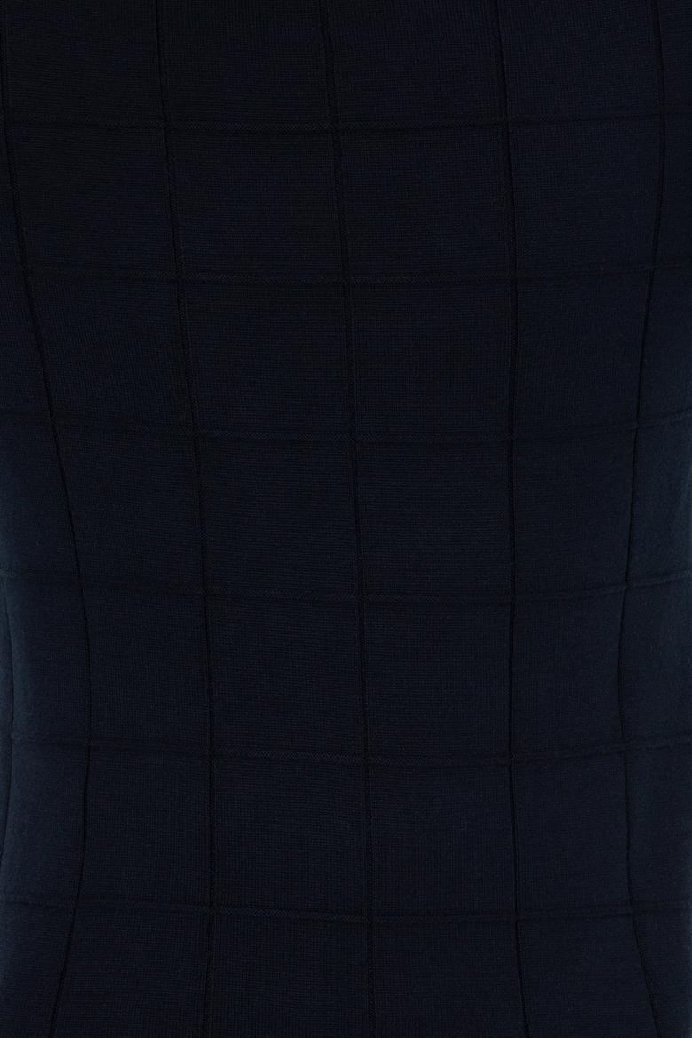 Erkek Lacivert Bisiklet Yaka Triko Kazak - 50252303016