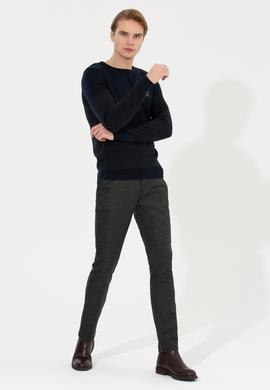 Erkek Lacivert Bisiklet Yaka Triko Kazak - 50253262002