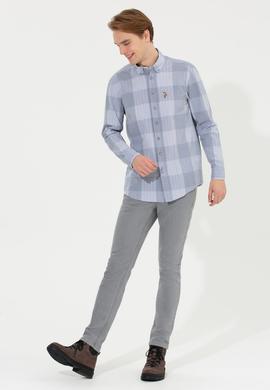 Erkek Ekoseli Gri Gömlek - 50254134041