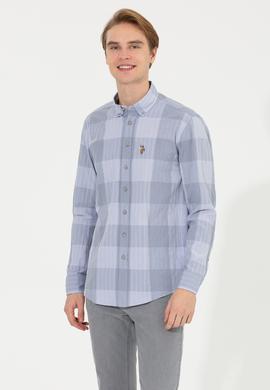 Erkek Ekoseli Gri Gömlek - 50254134041