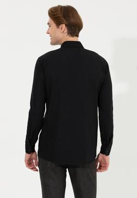 Erkek Siyah Uzun Kollu Basic Gömlek - 50253872021