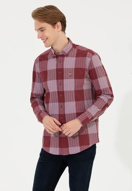 Erkek Ekoseli Kırmızı Gömlek - 50254134032