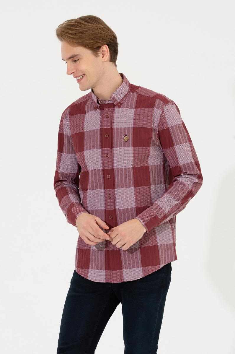 Erkek Ekoseli Kırmızı Gömlek