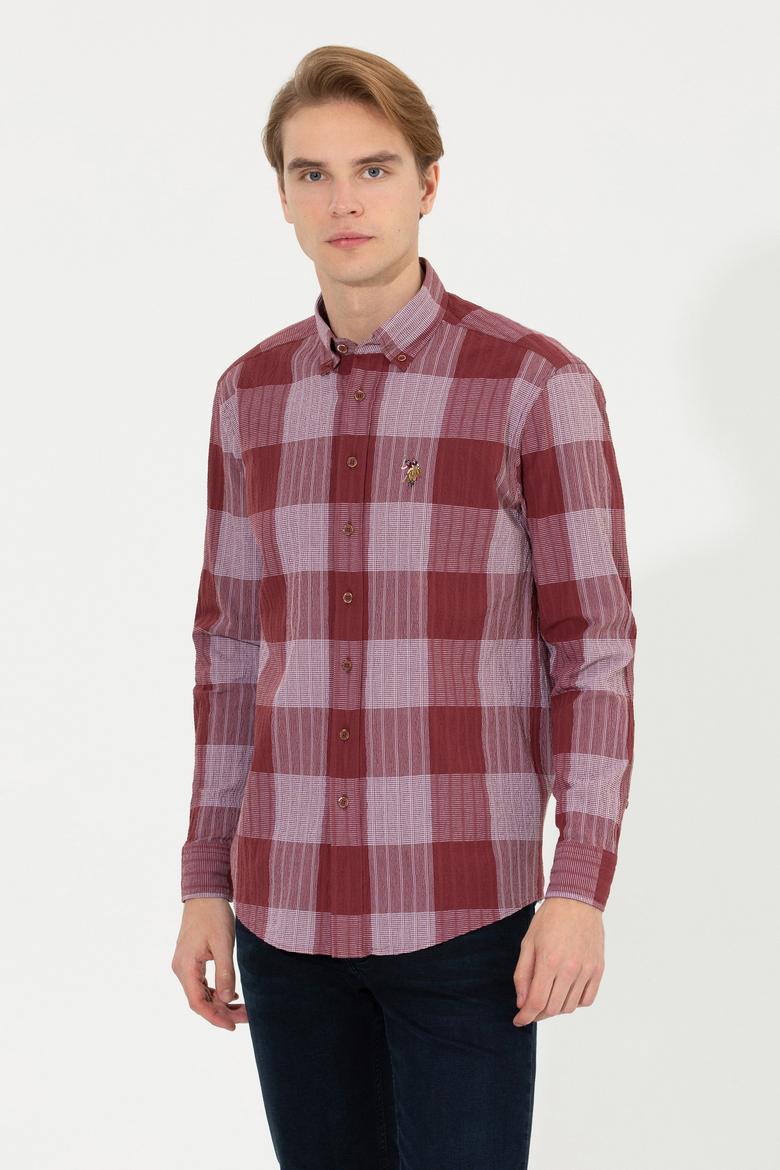 Erkek Ekoseli Kırmızı Gömlek - 50254134032