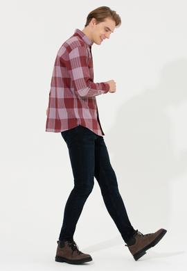 Erkek Ekoseli Kırmızı Gömlek - 50254134032