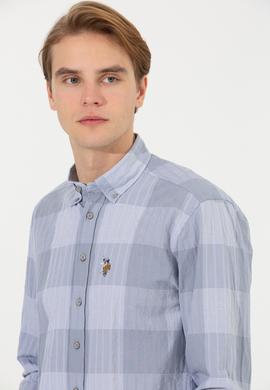 Erkek Ekoseli Gri Gömlek - 50254134041