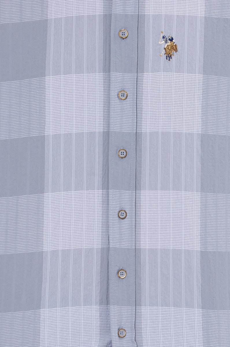 Erkek Ekoseli Gri Gömlek