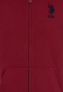 Erkek Vişne Kapüşonlu Örme Hırka - 50253132033