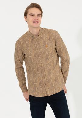 Erkek Camel Uzun Kollu Gömlek - 50254534027