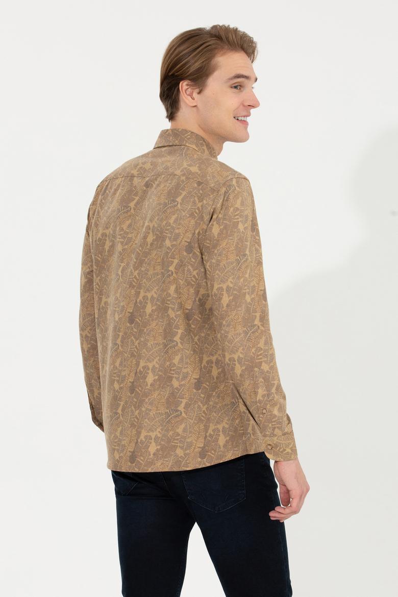 Erkek Camel Uzun Kollu Gömlek - 50254534027