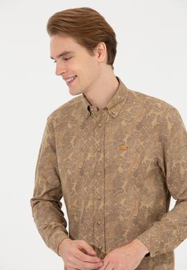 Erkek Camel Uzun Kollu Gömlek - 50254534027