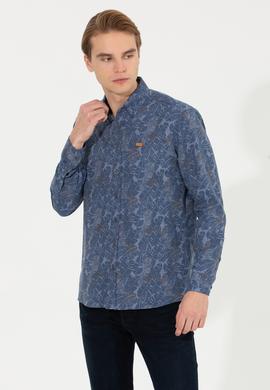 Erkek Mavi Uzun Kollu Gömlek - 50254534009