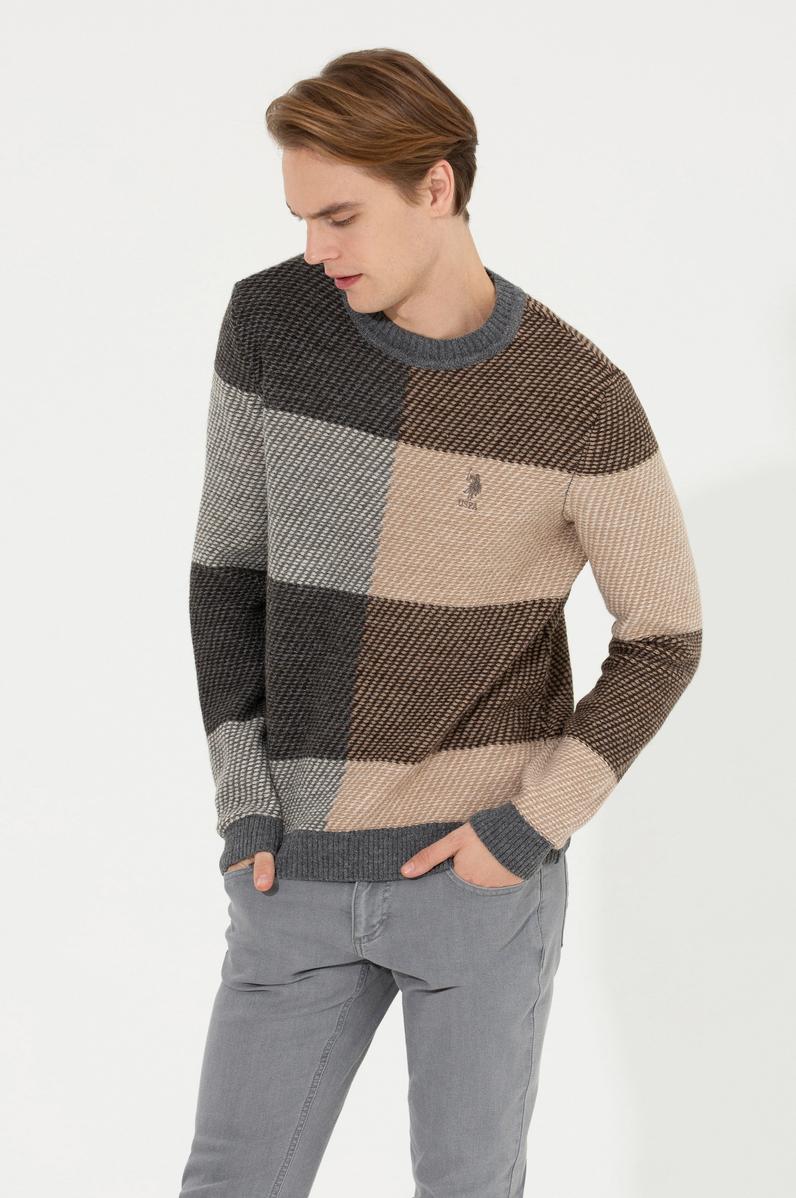 Erkek Gri Melanj Kazak