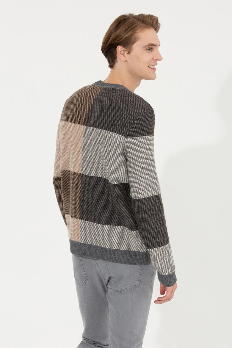 Erkek Gri Melanj Kazak - 50256676020