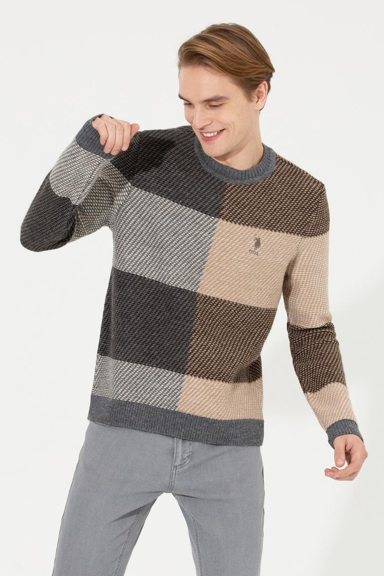 Erkek Gri Melanj Kazak - 50256676020