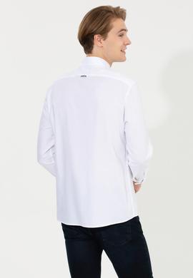 Erkek Beyaz Uzun Kollu Basic Gömlek - 50256698018