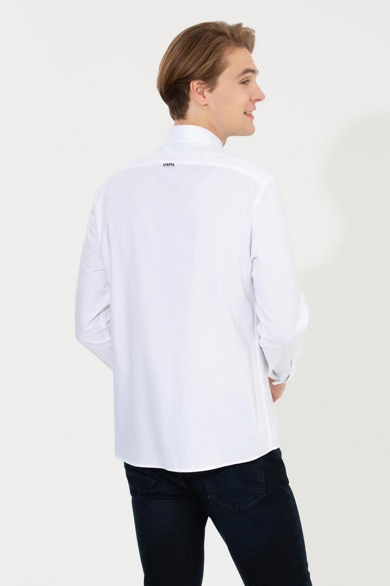 Erkek Beyaz Uzun Kollu Basic Gömlek - 50256698018
