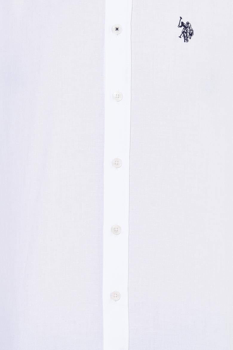 Erkek Beyaz Uzun Kollu Basic Gömlek - 50256698018