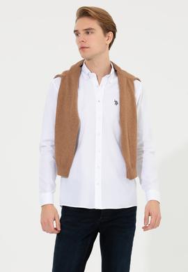 Erkek Beyaz Uzun Kollu Basic Gömlek - 50256698018