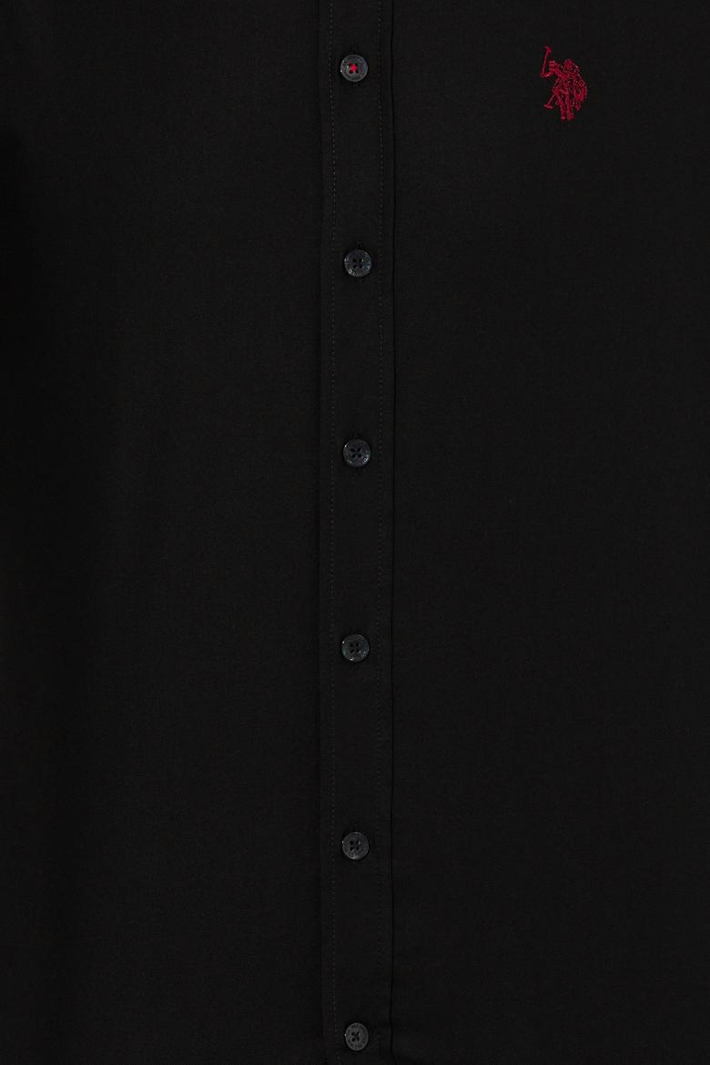 Erkek Siyah Uzun Kollu Basic Gömlek - 50256698050