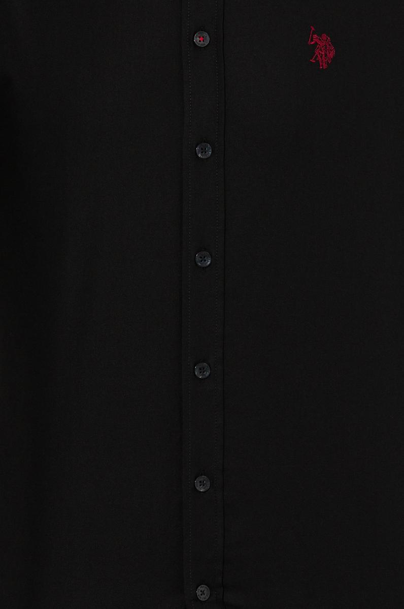 Erkek Siyah Uzun Kollu Basic Gömlek