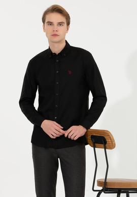 Erkek Siyah Uzun Kollu Basic Gömlek - 50256698050