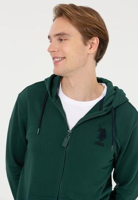 Erkek Vişne Kapüşonlu Örme Hırka - 50253132030