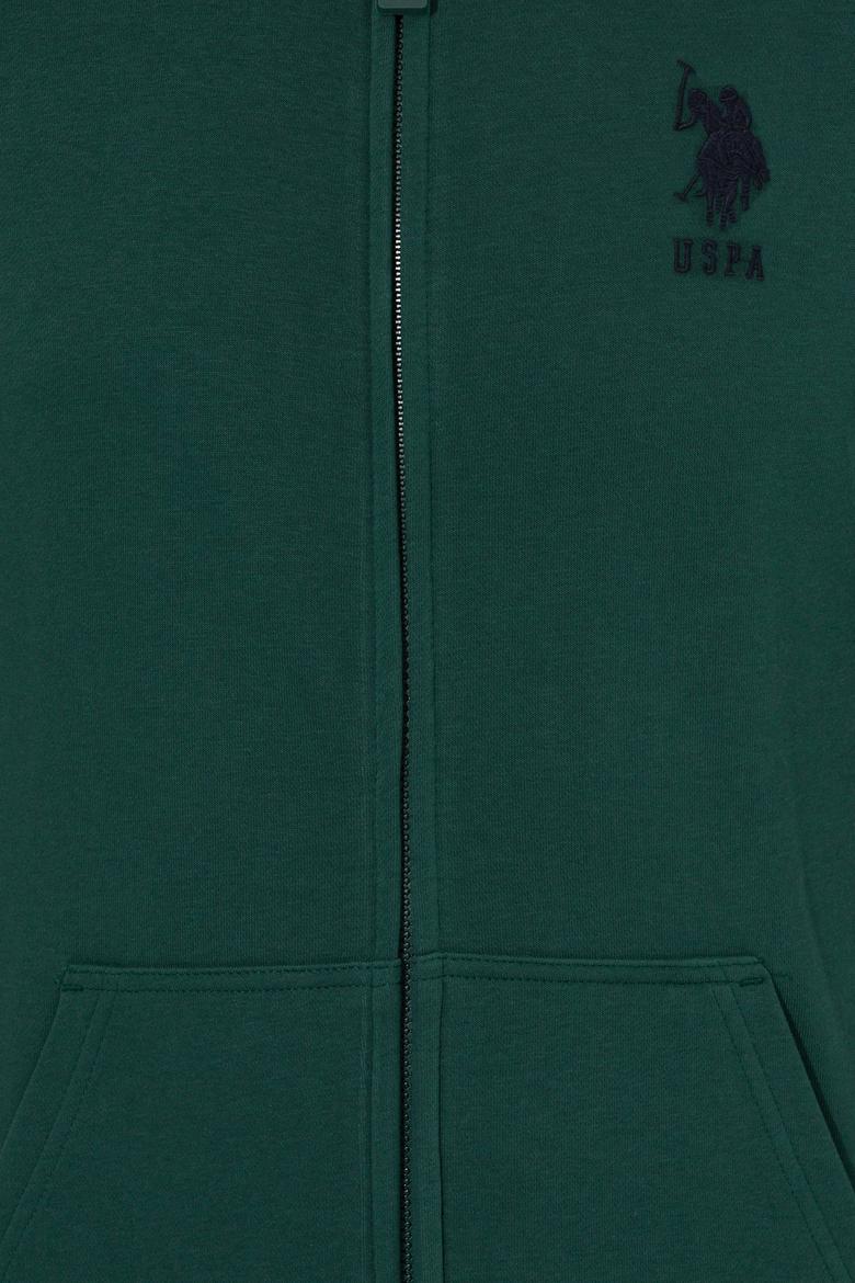 Erkek Vişne Kapüşonlu Örme Hırka - 50253132030