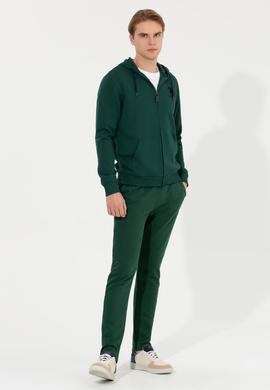 Erkek Vişne Kapüşonlu Örme Hırka - 50253132030